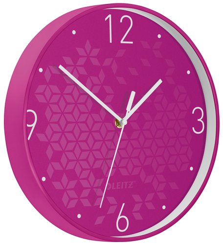LEITZ - RELOJ PARED WOW ANALOGICO 29 CM Ø FUCSIA (Ref.90150023)
