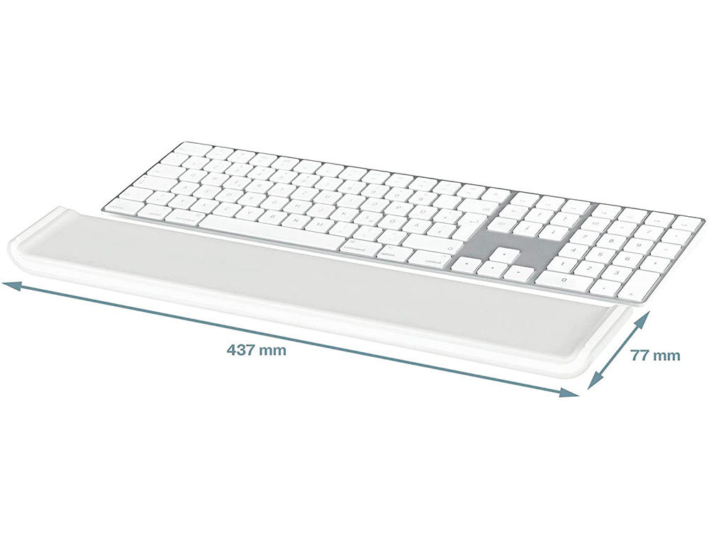 LEITZ - REPOSAMUÑECAS ERGO COSY PARA TECLADO AJUSTABLE COLOR GRIS (Ref.65240085)
