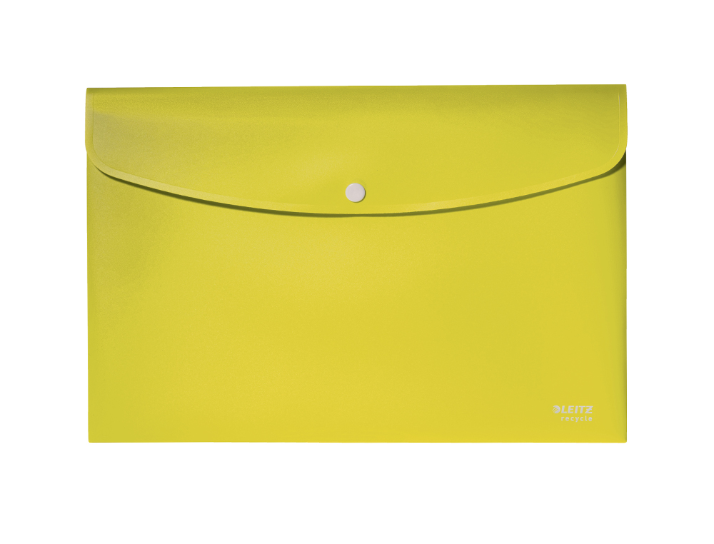 LEITZ - SOBRES POLIPROPILENO OPACO A4 CON BROCHE BOTON RECYCLE AMARILLO (Ref.46780015)