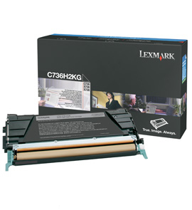 LEXMARK - C736, X736, X738 Cartucho de toner negro Alto Rendimiento (12K) (Ref.C736H2KG)