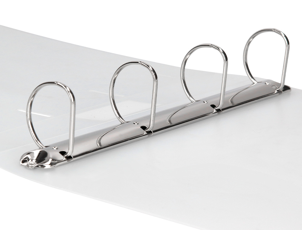 LIDERPAPEL - CARPETA 4 ANILLAS MIXTAS 40 MM POLIPROPILENO DIN A4 TRANSPARENTE (Ref.CH38)