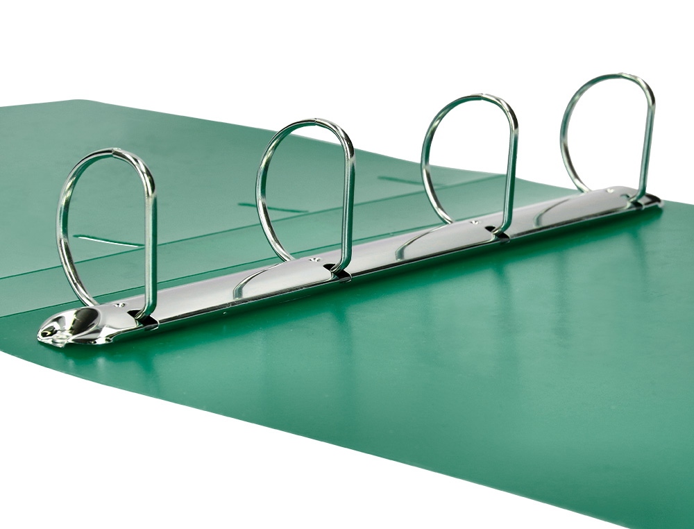 LIDERPAPEL - CARPETA 4 ANILLAS MIXTAS 40 MM POLIPROPILENO DIN A4 VERDE TRANSLUCIDO (Ref.CH41)