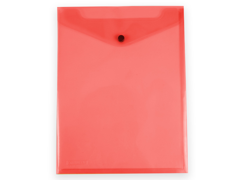 LIDERPAPEL - CARPETA DOSSIER BROCHE POLIPROPILENO DIN A4 FORMATO VERTICAL CON FUELLE ROJO TRANSLUCIDO (Ref.DS85)
