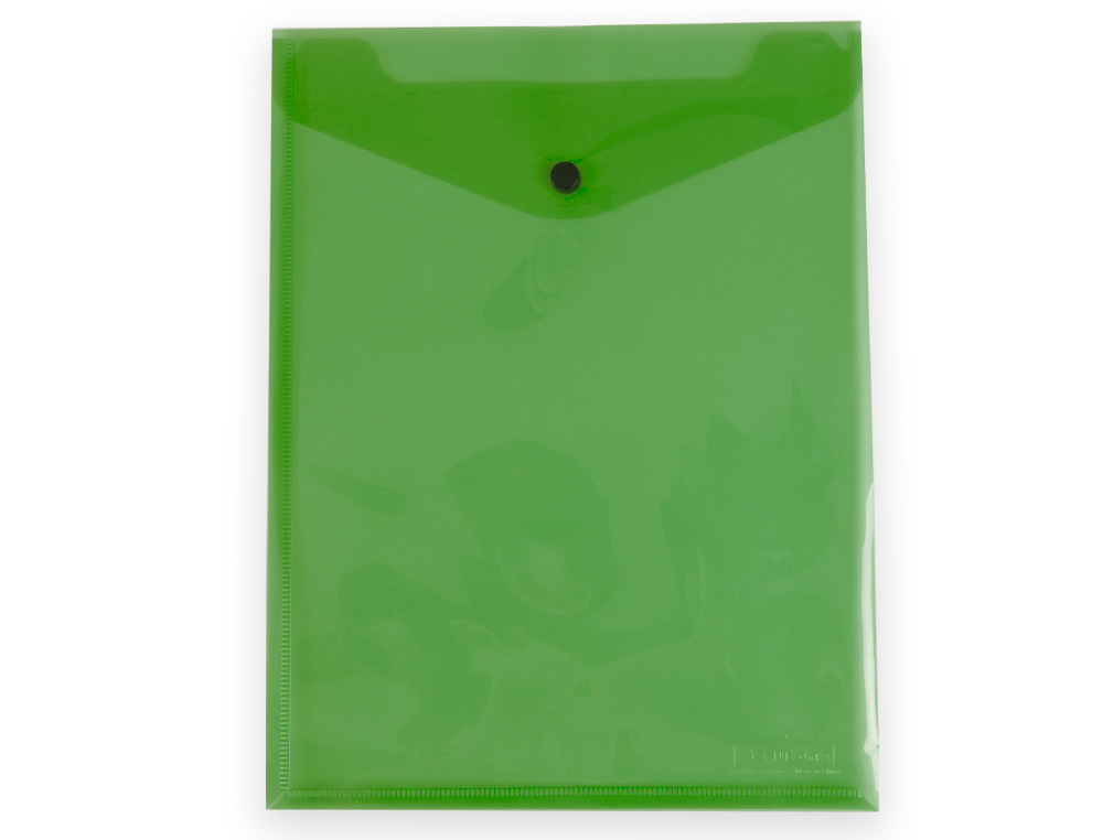 LIDERPAPEL - CARPETA DOSSIER BROCHE POLIPROPILENO DIN A4 FORMATO VERTICAL CON FUELLE VERDE TRANSLUCIDO (Ref.DS87)