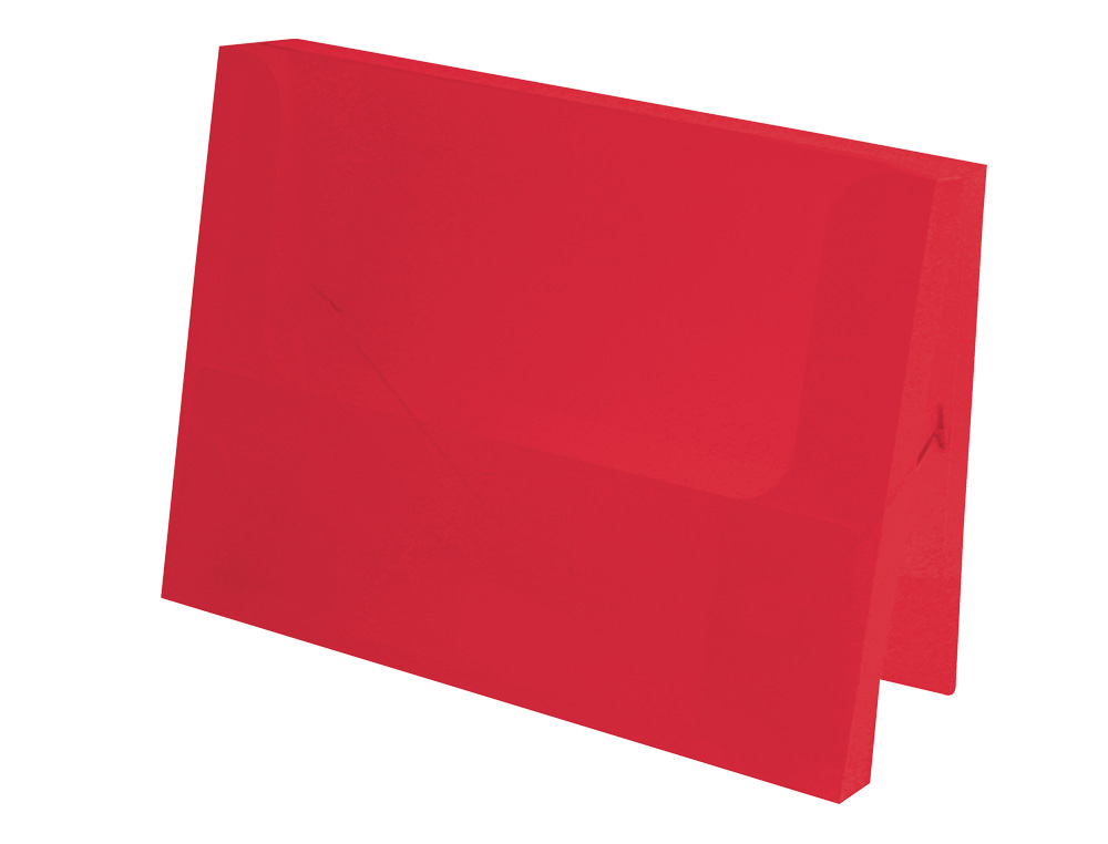 LIDERPAPEL - CARPETA PORTADOCUMENTOS POLIPROPILENO DINA4 ROJO TRANSLUCIDO LOMO 50 MM (Ref.CH73)