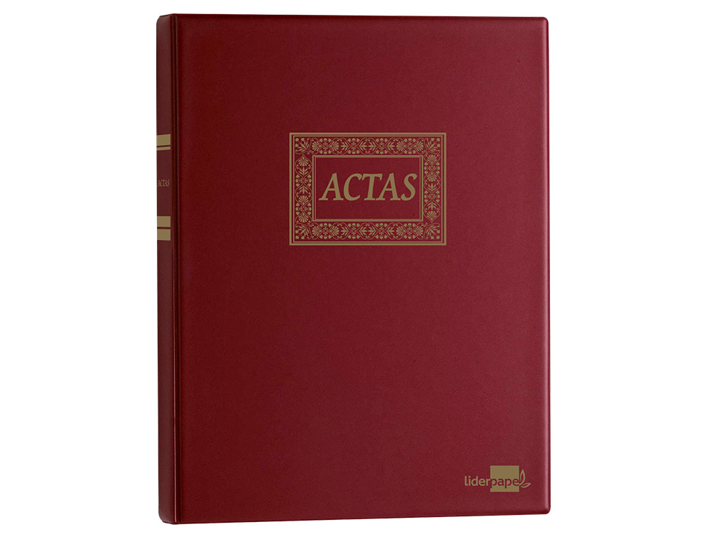 LIDERPAPEL - LIBRO DIN A4 ACTAS 15 ANILLAS CON 100 HOJAS MOVIBLES FOLIADAS (Ref.AT02)