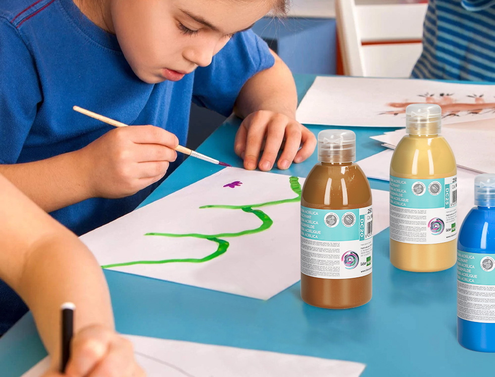 LIDERPAPEL - PINTURA ACRILICA BOTE DE 250 ML CIAN (Ref.DC18)