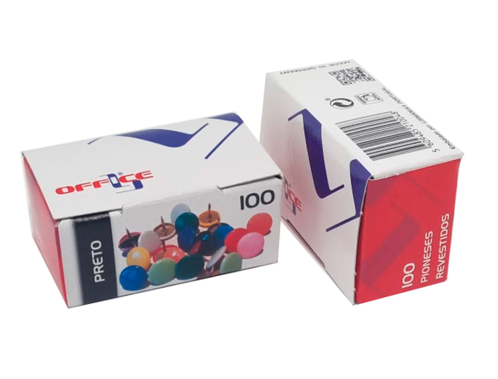 LISMANIA - CHINCHETA OFFICE COLOR NEGRO CAJA DE 100 UNIDADES (Ref.7PIOLMA.02)