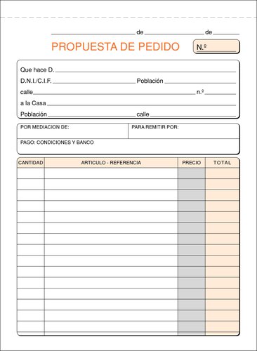 LOAN - TALONARIO PEDIDOS 4º NATU TRIPLI (Ref.T-72)