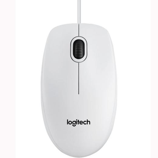 LOGITECH - RATÓN B100 CABLE USB 800PPP AMBIDIESTROS 3 BOTONES BLANCO (Ref.910-003360)