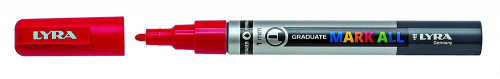 LYRA - MARCADOR PERMANENTE MARK ALL ROJO 1 MM GROOVE (Ref.L6810018)