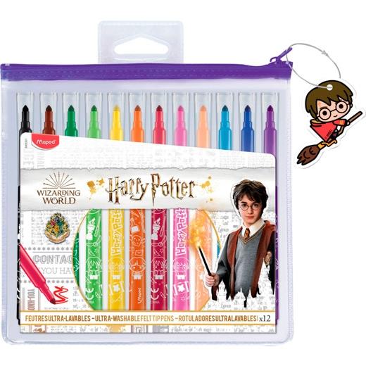 MAPED - ROTULADORES HARRY POTTER POUCH COLORES SURTIDOS SURTIDOS -ESTUCHE 12U- (Ref.845001)