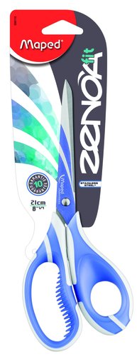 MAPED - TIJERA ZENOA FIT DE 21CM. ASIMETRICA CON CUCHILLAS DECORADAS (Ref.599110)