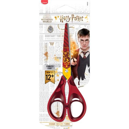 MAPED - TIJERAS HARRY POTTER 16CM SIMÉTRICAS ROJO/GRANATE -EN BLISTER- (Ref.466900)