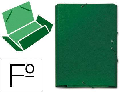 MARIOLA - CARPETA de GOMAS y SOLAPAS CARTON ABG Fº VERDE (Ref.5285VE)