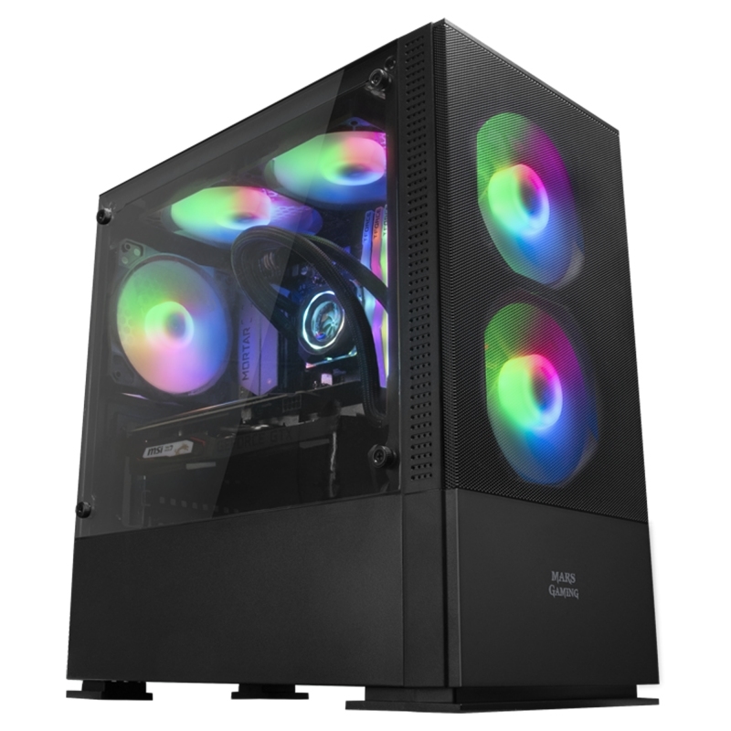 MARS GAMING - carcasa de ordenador Mini Tower Negro (Ref.MCZ)