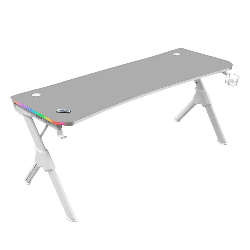 MARS GAMING - Mesa Gaming Ergonómica RGB Blanco Grande (Ref.MGDXLRGBW)