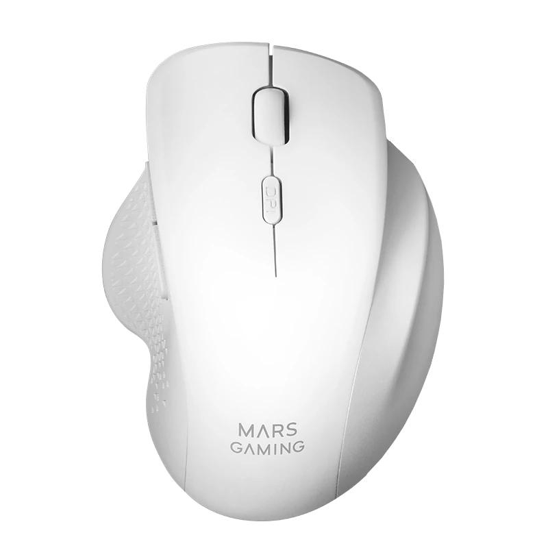 MARS GAMING - MMWERGO Ratón Inalámbrico Ergonómico Blanco (Ref.MMWERGOW)