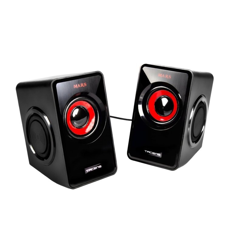 MARS GAMING - SPEAKERS 10W RMS USB, VIBRO-SUBWOOFER ULTRA BASS, REMOTE VOLUME CONTROL (Ref.MS1)