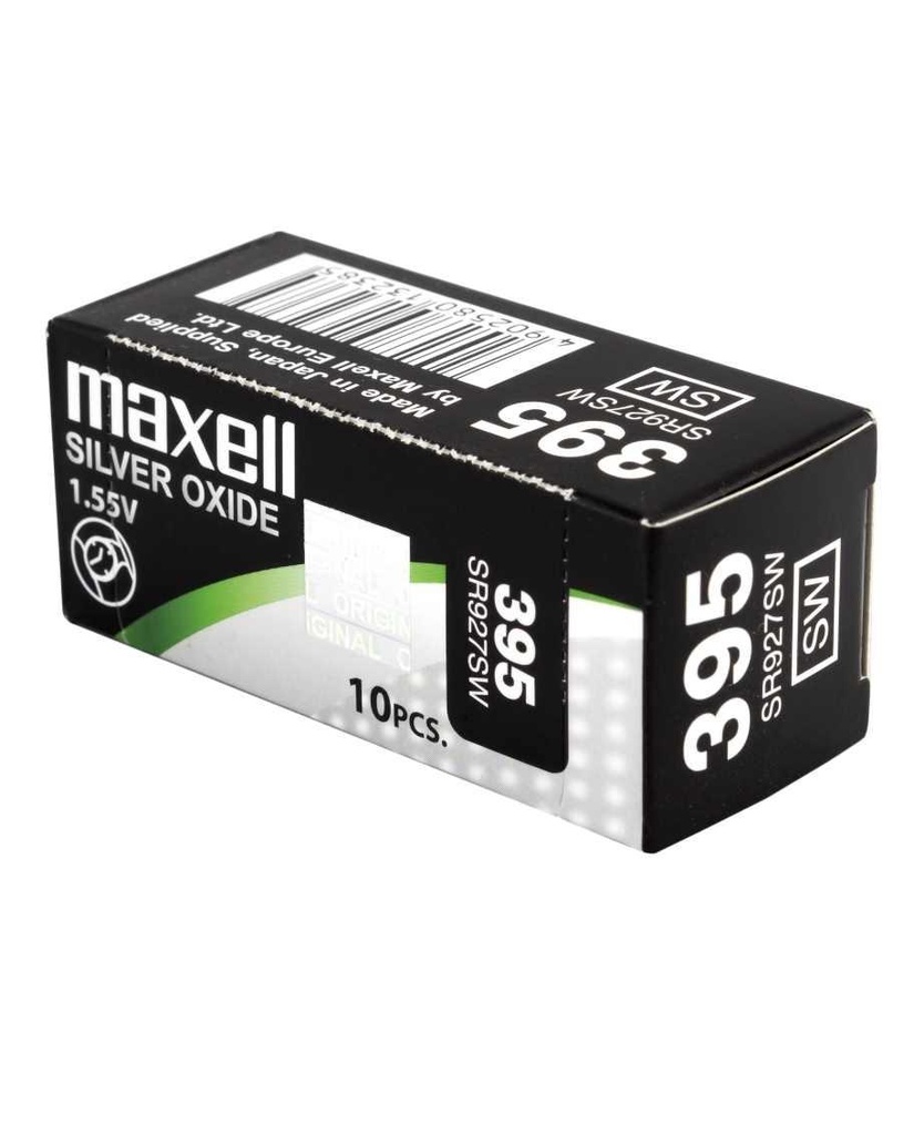 MAXELL - MICRO PILAS PLANAS ÓXIDO DE PLATA 1,55V - SR0927SW 395 CAJA 10U (Ref.SR0927SW MXL)