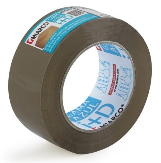 MIARCO - CINTA DE EMBALAJE GAMA AZUL ROLLO 48X132 MARRÓN PACK -6 UD- (Ref.22705)
