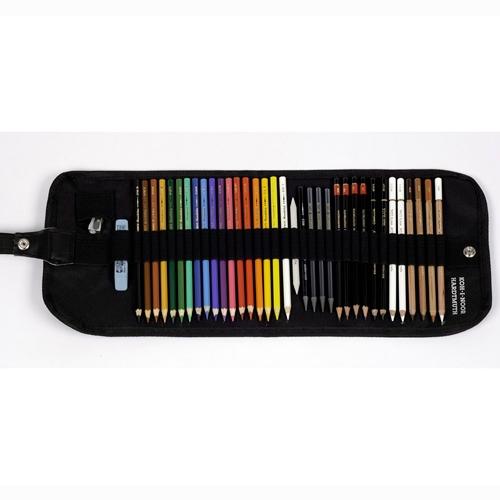 MICHEL - SET DE DIBUJO EN ESTUCHE NYLON ENROLLABLE 37 PIEZAS C/SURTIDOS (Ref.8891500)