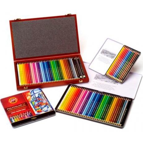MICHEL - SET DE LÁPICES POLYCOLOR EN CAJA METÁLICA 24 COLORES SURTIDOS (Ref.3824)