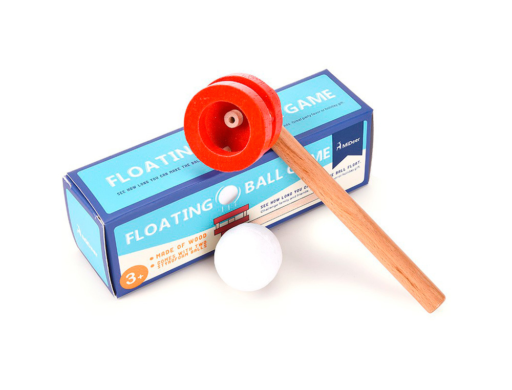 MIDEER - JUEGO PELOTA FLOTANTE ROJO MADERA (Ref.MD1007)