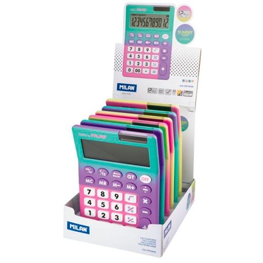 MILAN - CALCULADORA 12 DÍGITOS SUNSET -CAJA EXPOSITORA- (Ref.159706SN)