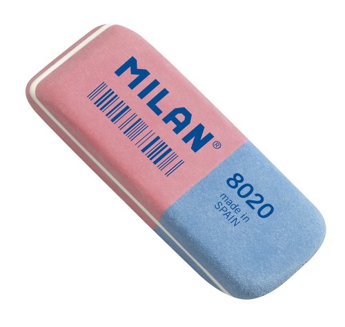 MILAN - GOMA de BORRAR CAUCHO 8020 TINTA y LAPIZ (ud.) (Ref.CCM8020)