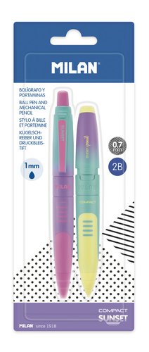 MILAN - JUEGO BOLIGRAFO+PORTAMINAS COMPACT SUNSET (Ref.BWM10438)