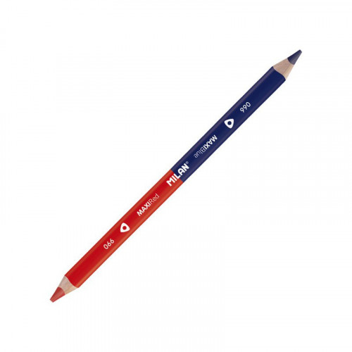 MILAN - LÁPICES BICOLORES MAXI AZUL - ROJO TRIANGULARES (Ref.702612)
