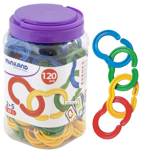 MINILAND - BOTE DE 120 CADENAS ENGARZABLES PLANAS (Ref.31712)