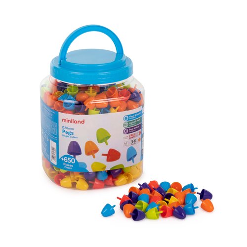 MINILAND - BOTE DE 650 PEGS DE 20 mm PARA PIZARRA DE MOSAICOS (Ref.31849)