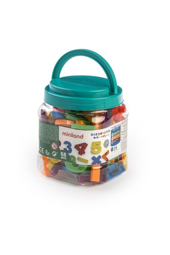 MINILAND - ESTUCHE NUMEROS MAGNETICOS JUMBO (68 piezas de 45mm) (Ref.97923)