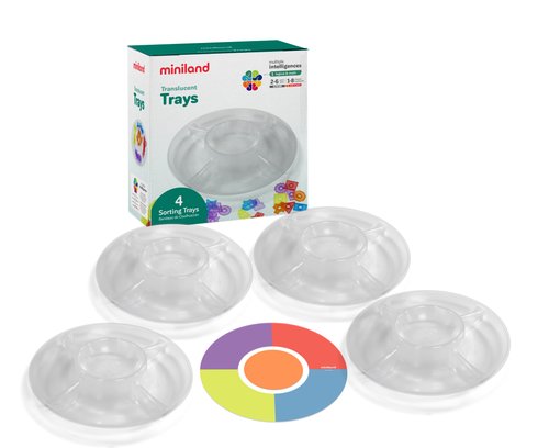 MINILAND - JUEGO ED. TRANSLUCENT TRAYS(2-6) (Ref.32168)