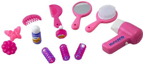 MINILAND - MALETIN CON 12 ACCESORIOS DE PELUQUERIA Y BELLEZA (Ref.97006)