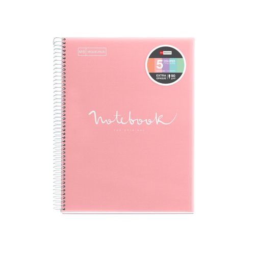 MIQUELRIUS - BLOC EMOTIONS NOTEBOOK 5 micro.tapa PP A4 120h 90g HORIZONTAL ROSA (Ref.48571)