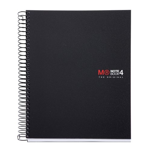 MIQUELRIUS - BLOC NOTEBOOK 4 micro.tapa PP A5 140h CUADRIC.5x5 BASIC NEGRO (Ref.47142)
