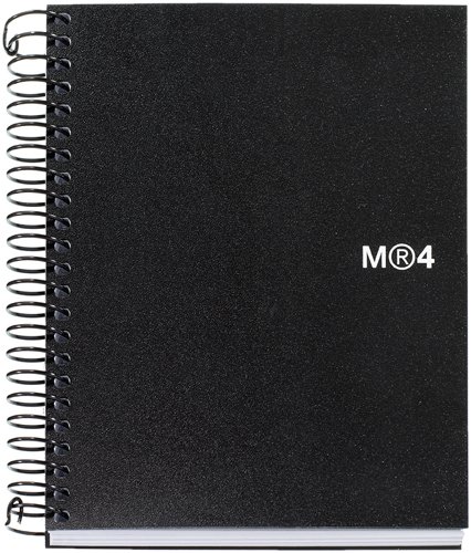 MIQUELRIUS - BLOC NOTEBOOK 4 micro.tapa PP A7 100h CUADRIC.5x5 NEGRO (Ref.2553)