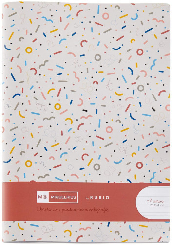 MIQUELRIUS - CUADERNO GRAPADO 4º 32HOJAS PAUTA 4MM MR CON EJERCICIOS RUBIO (Ref.8142)