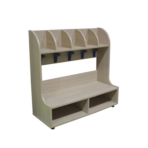 MOBEDUC - BANCO ZAPATERO PERCHERO 5 CASILLAS HAYA (Ref.600647HP18)