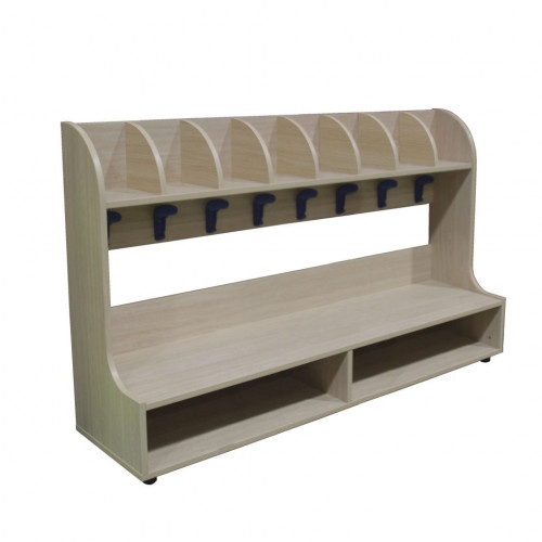 MOBEDUC - BANCO ZAPATERO PERCHERO 8 CASILLAS HAYA (Ref.600649HP18)