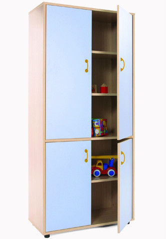 MOBEDUC - MUEBLE ALTO ARMARIO 4 PUERTAS HAYA (Ref.600403HPS18)