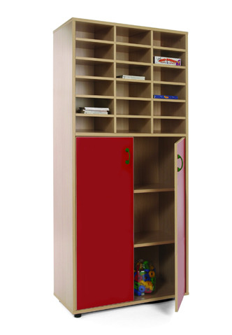 MOBEDUC - MUEBLE ALTO ARMARIO Y CASILLERO HAYA (Ref.600409HPS18)