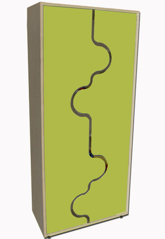 MOBEDUC - MUEBLE ALTO ARMARIO, PUERTAS ONDA HAYA (Ref.600410HPS18)