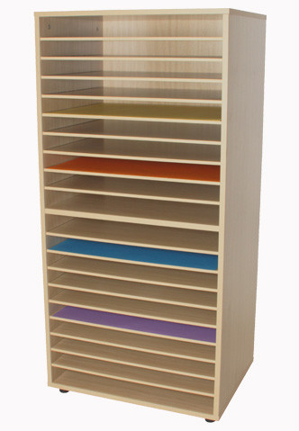 MOBEDUC - MUEBLE ARCHIVADOR DE CARTULINAS DOBLE HAYA (Ref.602208HP18)