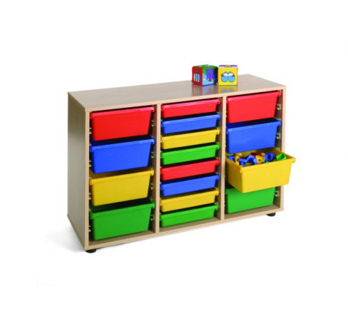 MOBEDUC - MUEBLE BAJO CUBETERO 3 COLUMNAS 1042 HAYA (Ref.600214HP18)