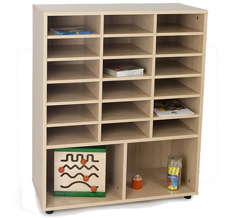 MOBEDUC - MUEBLE INTERMEDIO 2 CASILLAS Y CASILLERO HAYA (Ref.600813HP18)