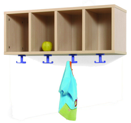 MOBEDUC - MUEBLE PERCHERO 4 CASILLAS 80-30 HAYA (Ref.600605H18)